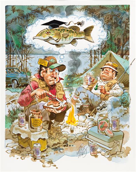 Sold Price: JACK DAVIS (1924-2016) "World's Smartest Fish." [CARTOONS / FIELD AND STREAM] - June ...