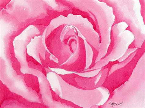 Monochromatic Rose Painting by Marsha Elliott