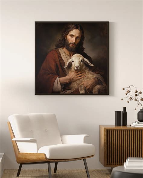 Jesus Christ Lamb of God Jesus Wall Art Religious Art - Etsy