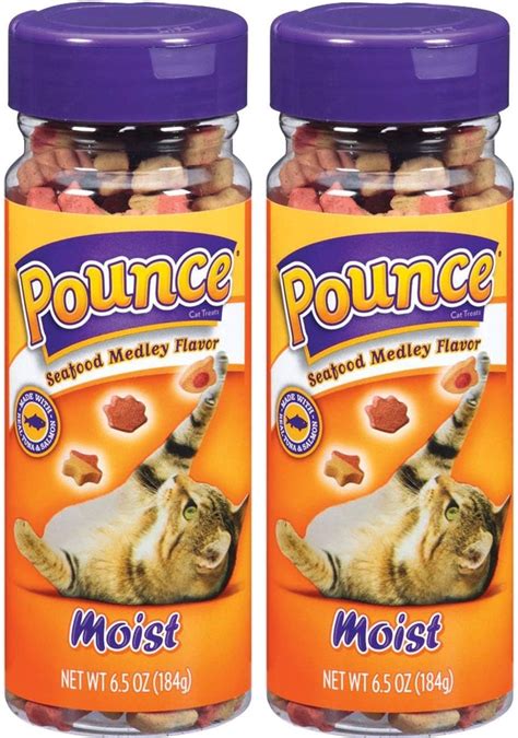 Amazon.com : Pounce 2 Pack of Moist Cat Treats, 6.5 Ounces Each ...