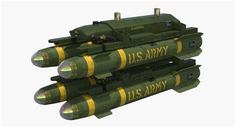 3d model agm-114 hellfire missile