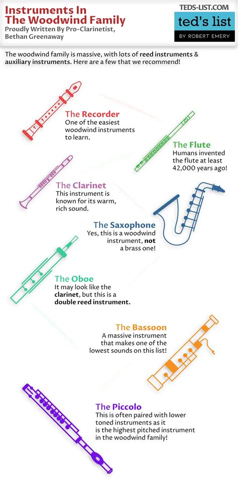 Instruments In The Woodwind Family | Ted's List