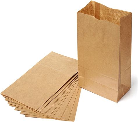 10PCS Kraft Paper Bag Flat Bakery Oastry bag Food Paper Bag Brown: Amazon.co.uk: Kitchen & Home