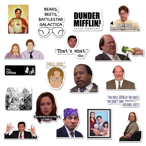 Buy The Office Sticker Pack of 20 Stickers- The Office Stickers for Laptops Dunder Mifflin ...