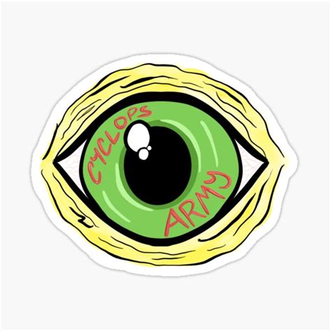 "Cyclops Army Eye" Sticker for Sale by SkyeHigh444 | Redbubble