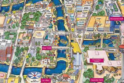 San Antonio River Walk Map | San antonio river, San antonio riverwalk ...