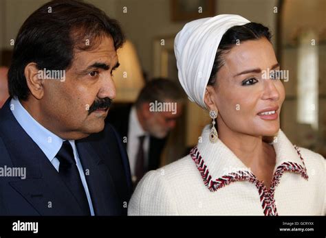 The Emir of Qatar Sheikh Hamad bin Khalifa Al-Thani and his wife ...