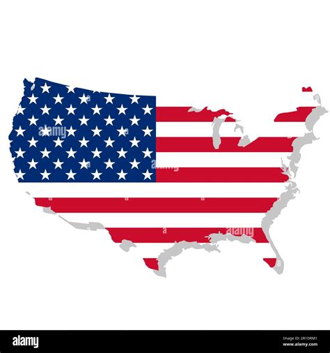 American Flag on White Background Stock Photo - Alamy