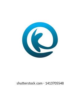 Circle Font K Logo Design Stock Vector (Royalty Free) 1413705548 ...