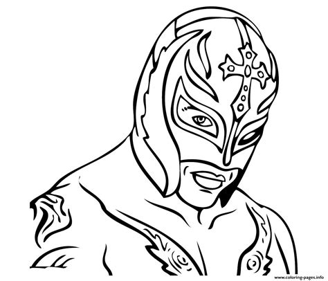 Rey Mysterio WWE Coloring page Printable