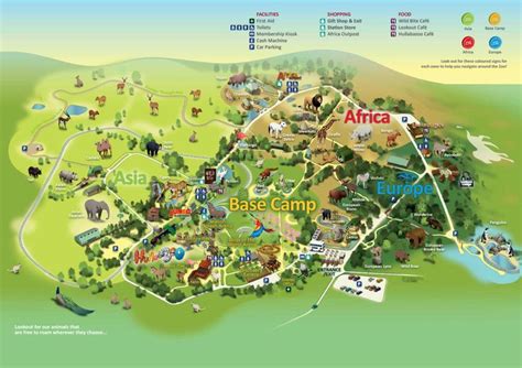 Map of ZSL Whipsnade Zoo | Zoo map, Zoo, Camping europe