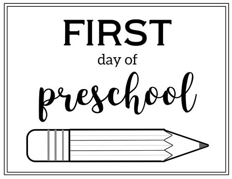 Free Printable First Day of School Sign {Pencil} - Paper Trail Design