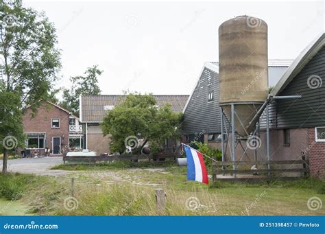 Hoogmade,The Netherlands,07-12-2022.Farmers Protest.Upside Down Dutch Flag Next To A Farm ...