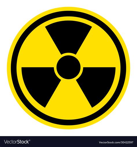 Nuclear warning sign Royalty Free Vector Image