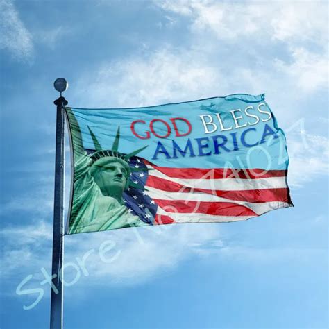 god bless America flag with digital print USA BANNER FLAG 3X5FT ...