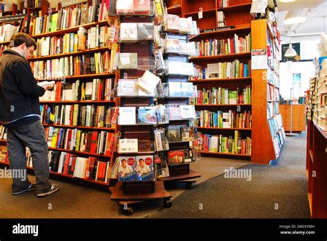 A young man Browses for books at the Harvard Book Store in Cambridge Stock Photo - Alamy