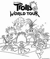 DreamWorks Trolls 2 World Tour Coloring Page Printable sketch template