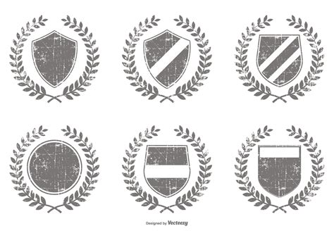 Distressed Vector Crest Shapes 126116 Vector Art at Vecteezy