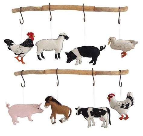 Felt Farm Animal Ornaments | Felt animals, Animal ornament, Felt ornaments