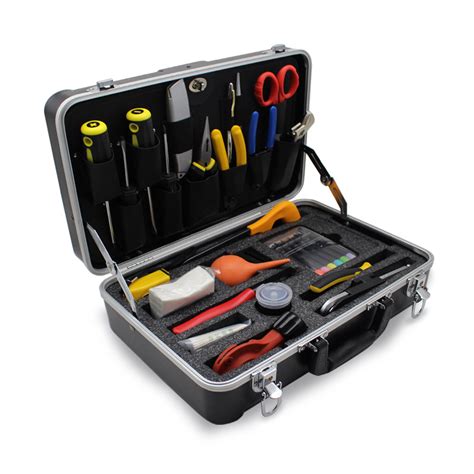 Fiber Optic Basic Tool Kit with Tri-Hole Stripper, Scissors, Buffer ...