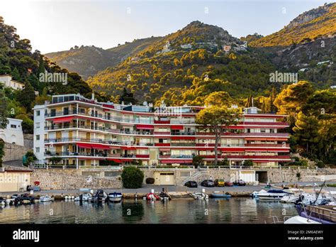 Eze, France - August 1, 2022: Silva Maris yacht port in Eze sur Mer ...