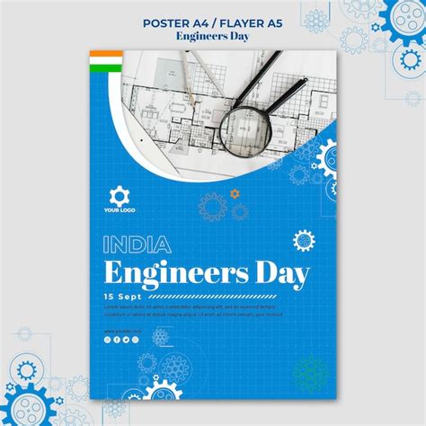 Free PSD | Engineers day poster design