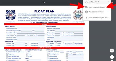 Creating and Leaving a Float Plan - The Boat Galley