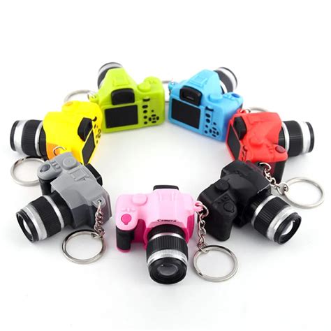 Mini Toy Camera Charm Keychain With Flash Light&Sound christmas Gift Jewelry Key Chain D.7-in ...