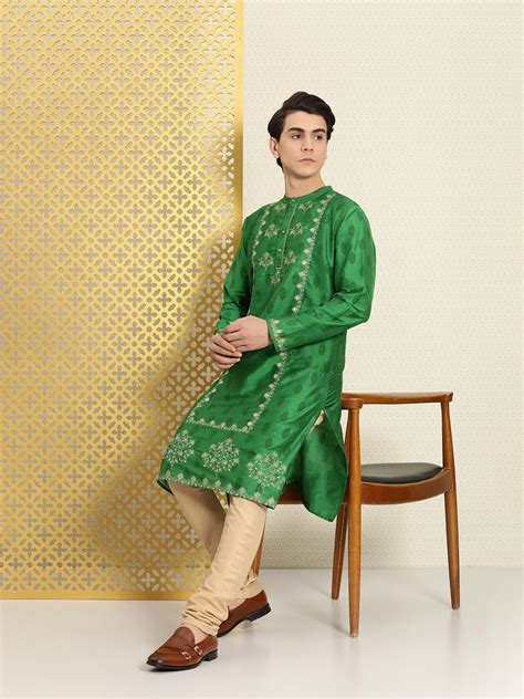 Buy House of Pataudi House of Pataudi Men Ethnic Motifs Printed Zari ...