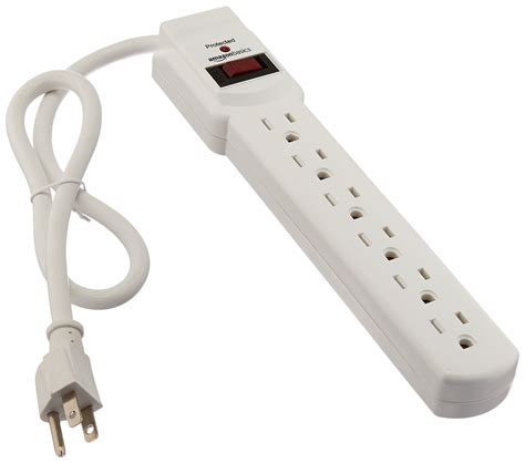 AmazonBasics 6-Outlet Surge Protector Power Strip 2-Pack, 200 Joule 841710106268 | eBay