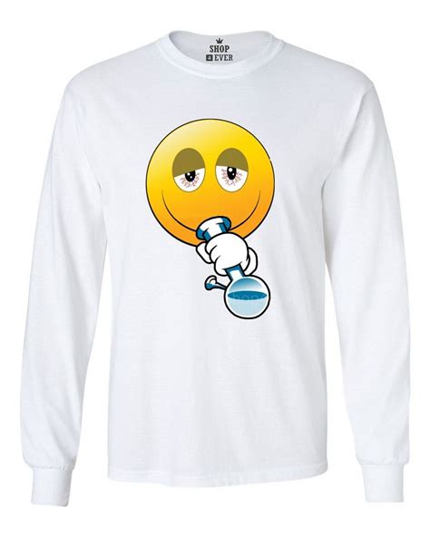 Emoji Smoking Bong Long Sleeve Emoticon Weed Cannabis marijuana Shirts | eBay