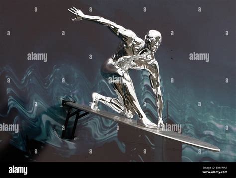 3D poster of the new Fantastic Four movie featuring the Silver Surfer on the A41 London, England ...