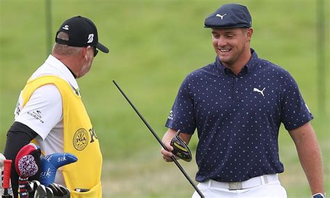 Bryson DeChambeau snaps head off his driver during PGA Championship