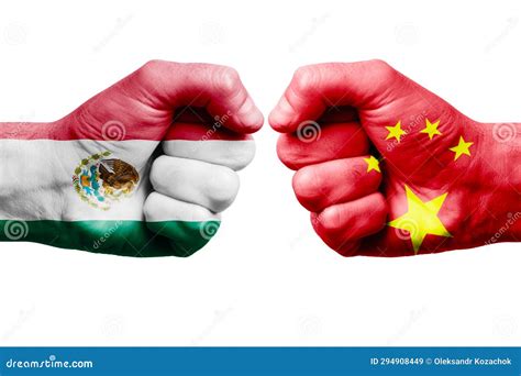 MEXICO Vs CHINA Confrontation, Religious Conflict. Men& X27;s Fists ...