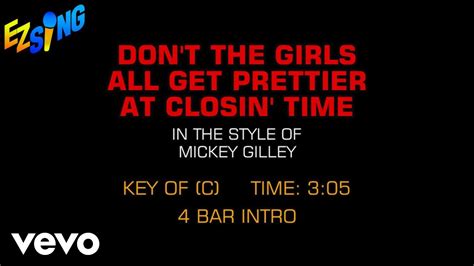 Mickey Gilley - Don't The Girls All Get Prettier At Closing Time ...