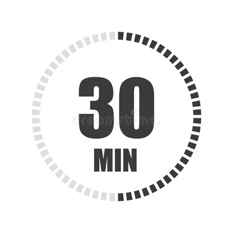 Timer sign 30 min. Vector stock vector. Illustration of countdown ...