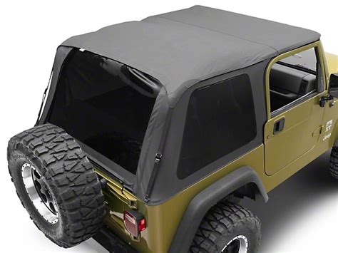 Jeep Wrangler Frameless Trail Top Soft Top; Black Diamond (97-06 Jeep Wrangler TJ, Excluding ...