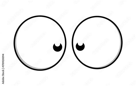 Surprised Eyes - Cartoon Expression Stock Vector | Adobe Stock