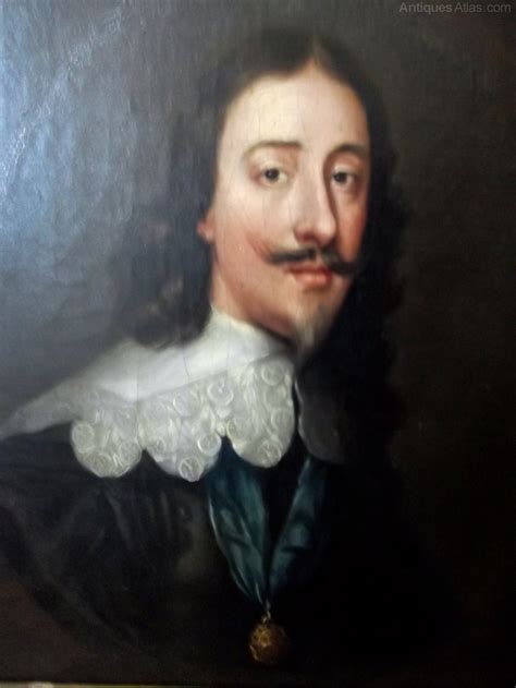 Antiques Atlas - 17th Oil Portrait King Charles 1st After Van Dyck