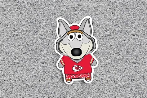 KC Wolf Kansas City Chiefs Mascot Sticker - Etsy