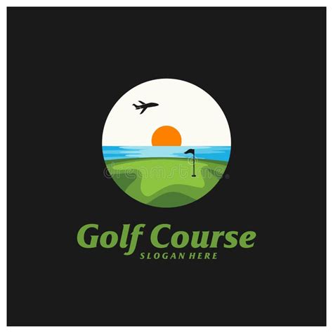 Golf Course Logo Design Template. Golf Course Logo Concept Vector Stock ...