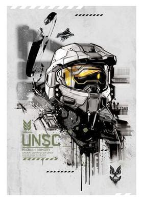 'Master Chief Helmet' Poster by Halo Game | Displate