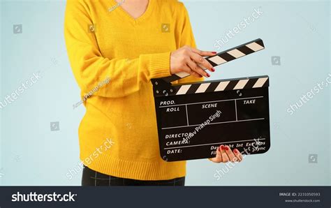 Hand Holding Clapper Board Clapperboard Movie Stock Photo 2231050593 | Shutterstock