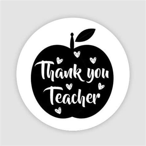 Thank you teacher Apple Stickers, Labels │ Sticker Holic