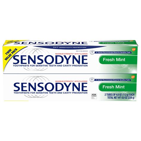 Sensodyne Sensitivity Toothpaste for Sensitive Teeth, Fresh Mint, 4 ounce (Pack of 2) - Walmart.com