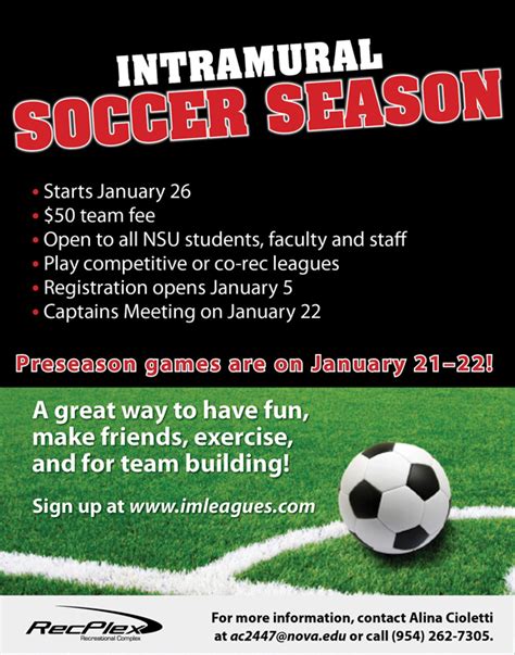 Intramural Soccer Season, Starts Jan. 26 | NSU Newsroom