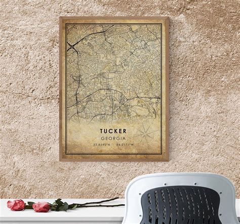 Tucker Map Print Tucker Map Georgia Map Art Tucker City | Etsy