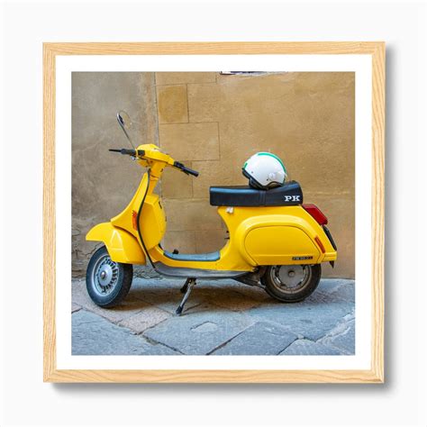 Yellow Vespa Art Print by Scott Dunwoodie Prints - Fy