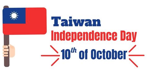 Premium Vector | Taiwan independence day with taiwan flag vector