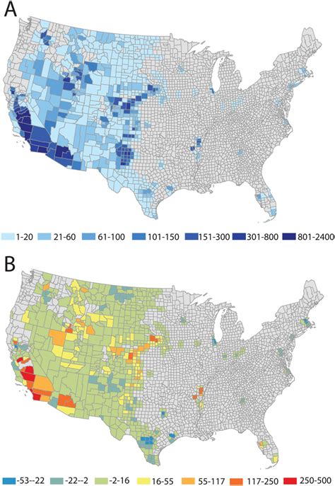 Maps of groundwater depletion in the United States. Groundwater ...